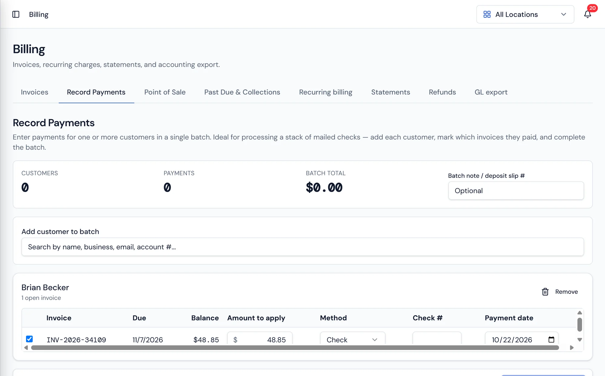 Purio payments screen